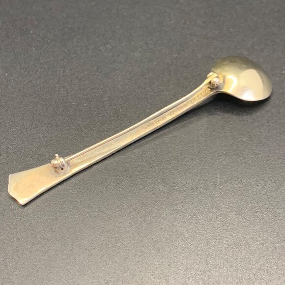 Vintage Gorham Sterling Silver 925 Tiny Spoon Brooch 2.75" Long - Picture 3 of 6